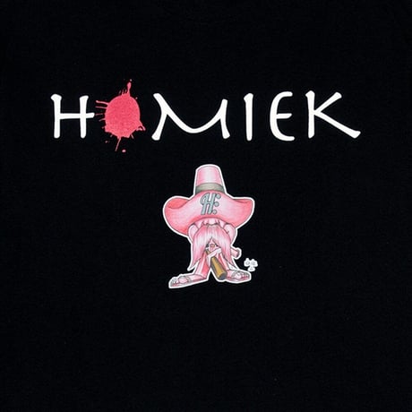 HOMIEKEI×LB Logo Long Sleeve Tee Black