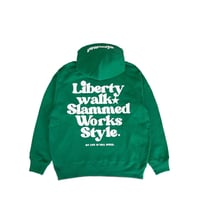 LB Pop Font Hoodie Green