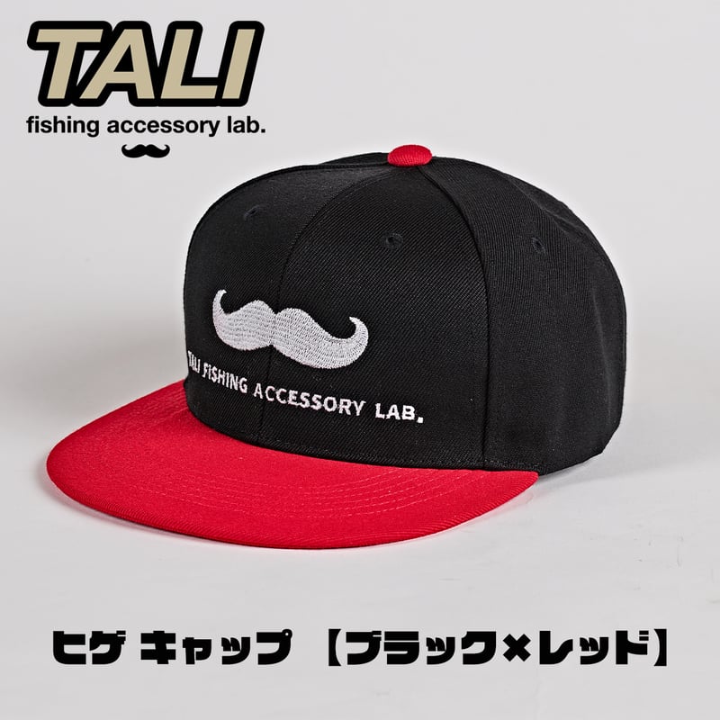 TALI ヒゲキャップ 【ブラック×レッド】 | TALI's STORE