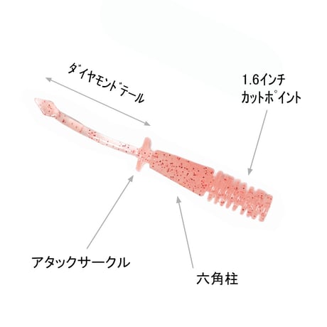 アタックサークル1.8インチ A19 あかエビ【glow】 10本入り
