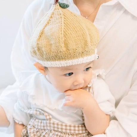 【knittingworkP.d】オニオンベレー帽（フルーツ）