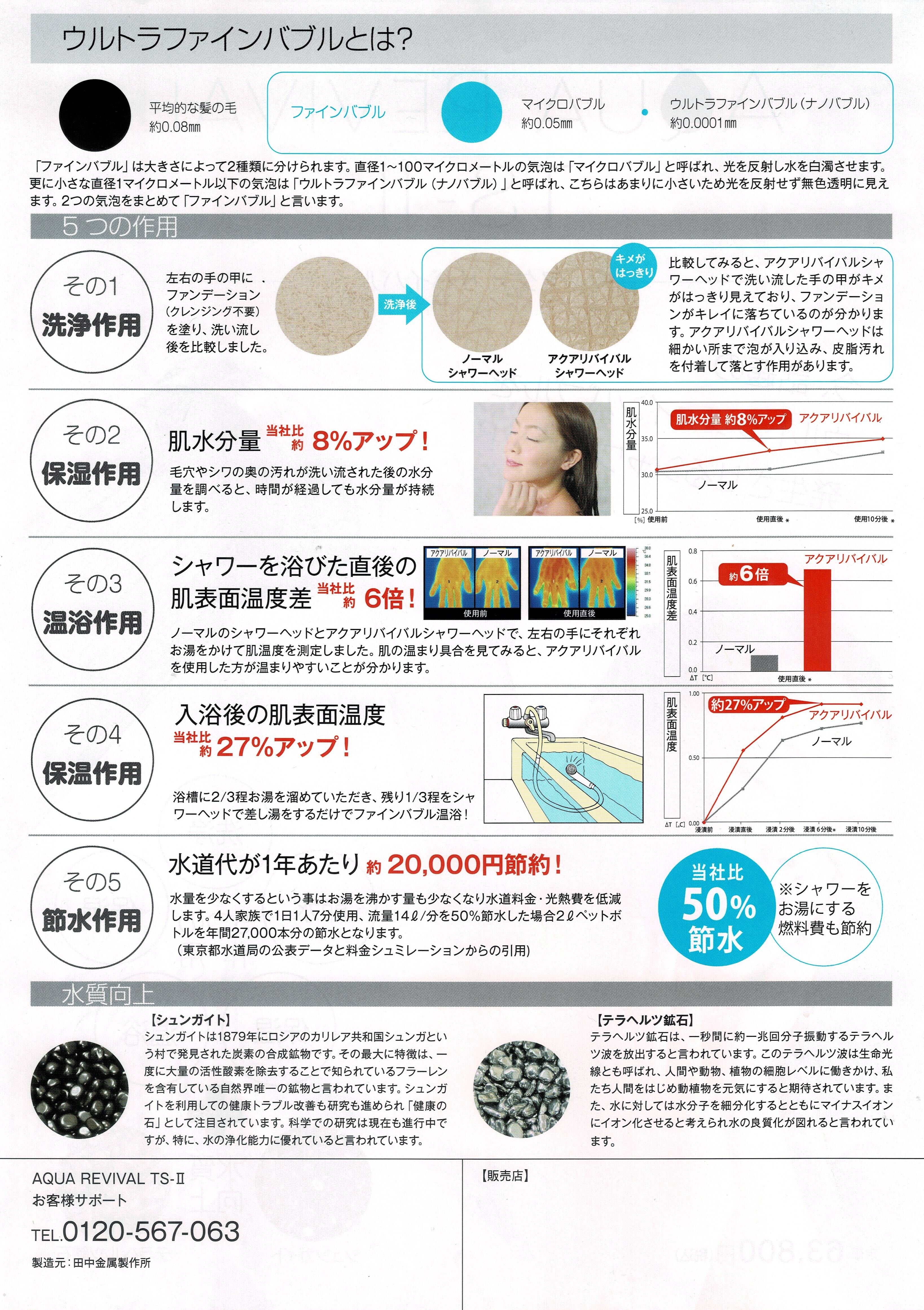 ウルトラファインバブルシャワーヘッド🚿アクアリバイバルTS-II