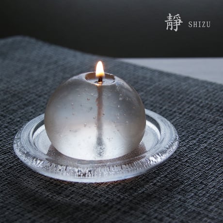 キャンドルとアクリルフォト | 雨の雫コラボ企画『靜-SHIZU-』