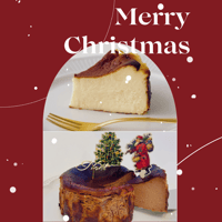 【予約販売】グルテンフリー クリスマス バスクチーズケーキ 2種セット(12/15〜12/19発送・冷凍便)