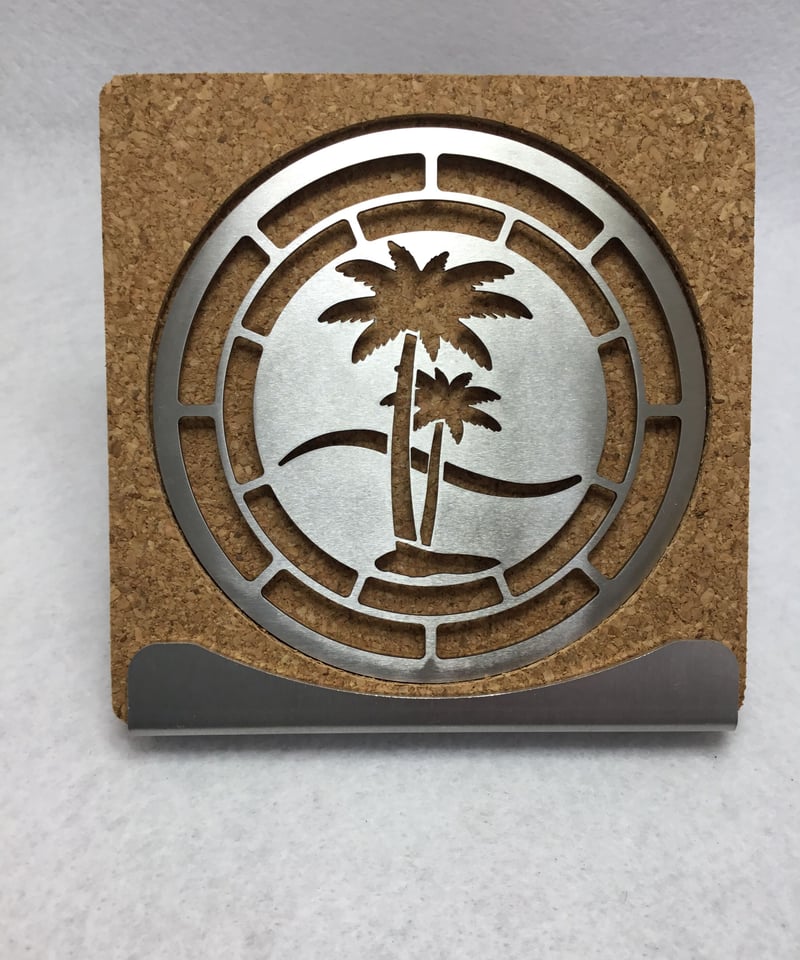 4枚セット ステンレス製 多機能コースター（コルク付き） ご注文はHP