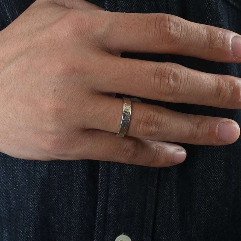 槌目模様リング【4mm】 | Randy works