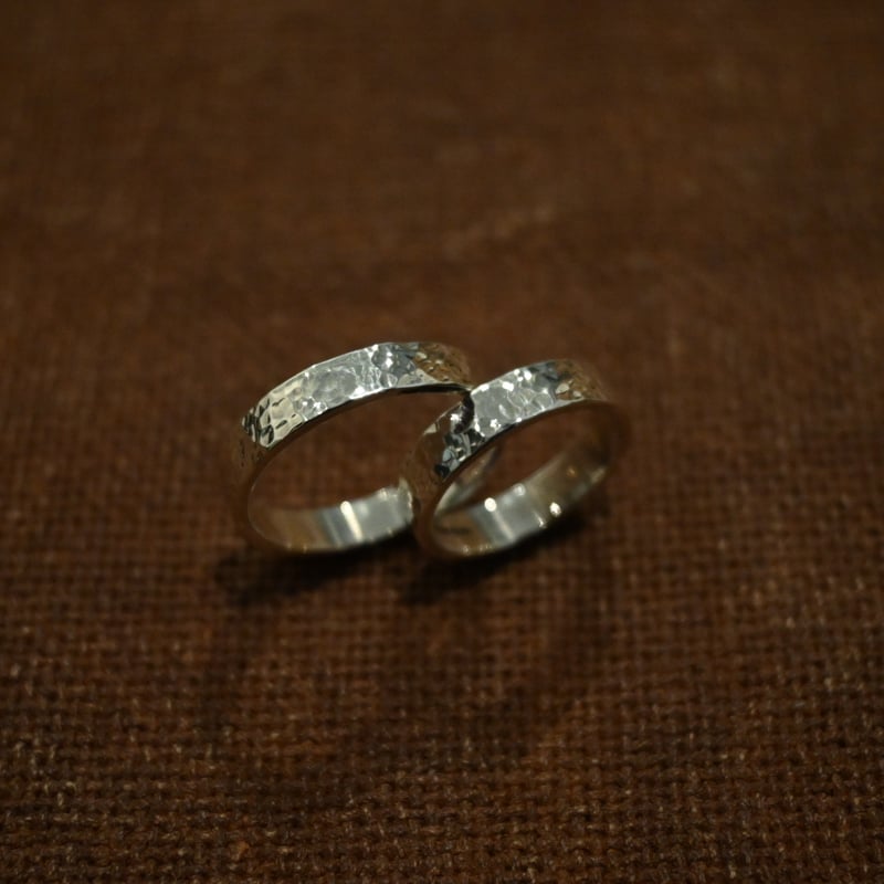 槌目模様リング【4mm】 | Randy works