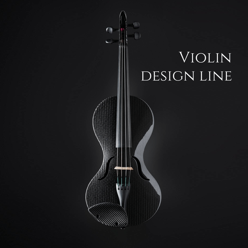 ９万円の付属品付　新品１ピーストラ目メープル板　オイルニースバイオリン　4/4 バイオリン【デザインライン】mezzo-forte カーボンファイバー製