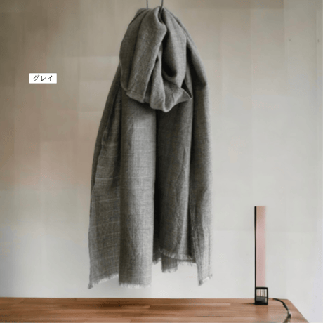 WOOL100%ストール｜チェック柄
