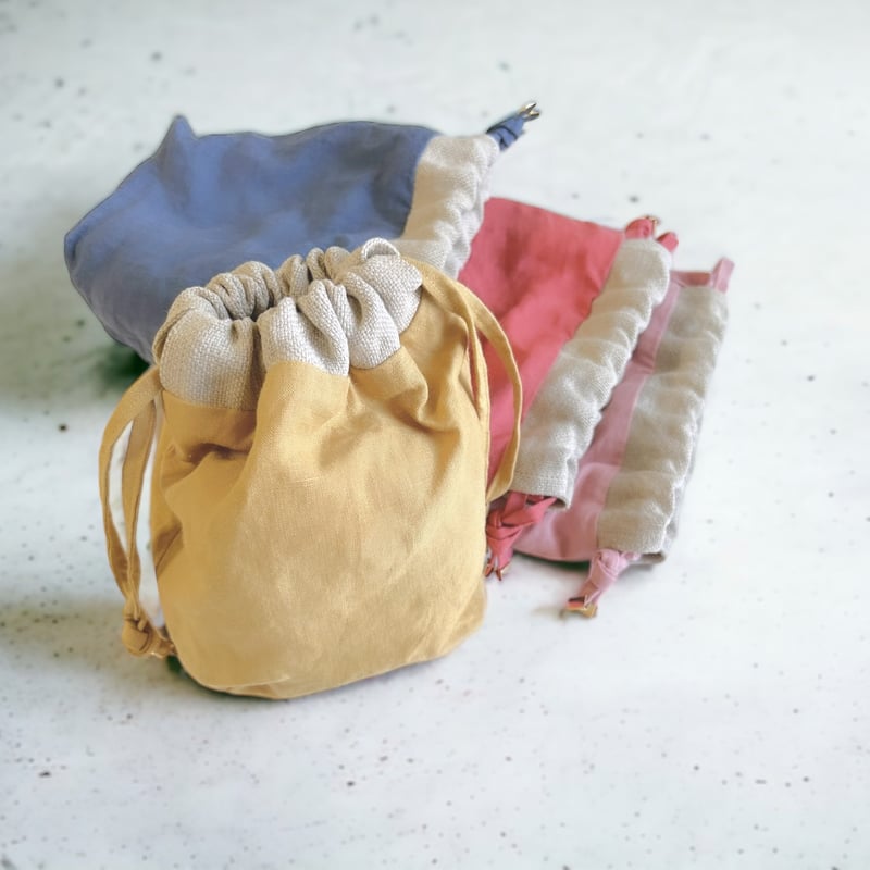 リネン巾着ポーチ | 10.