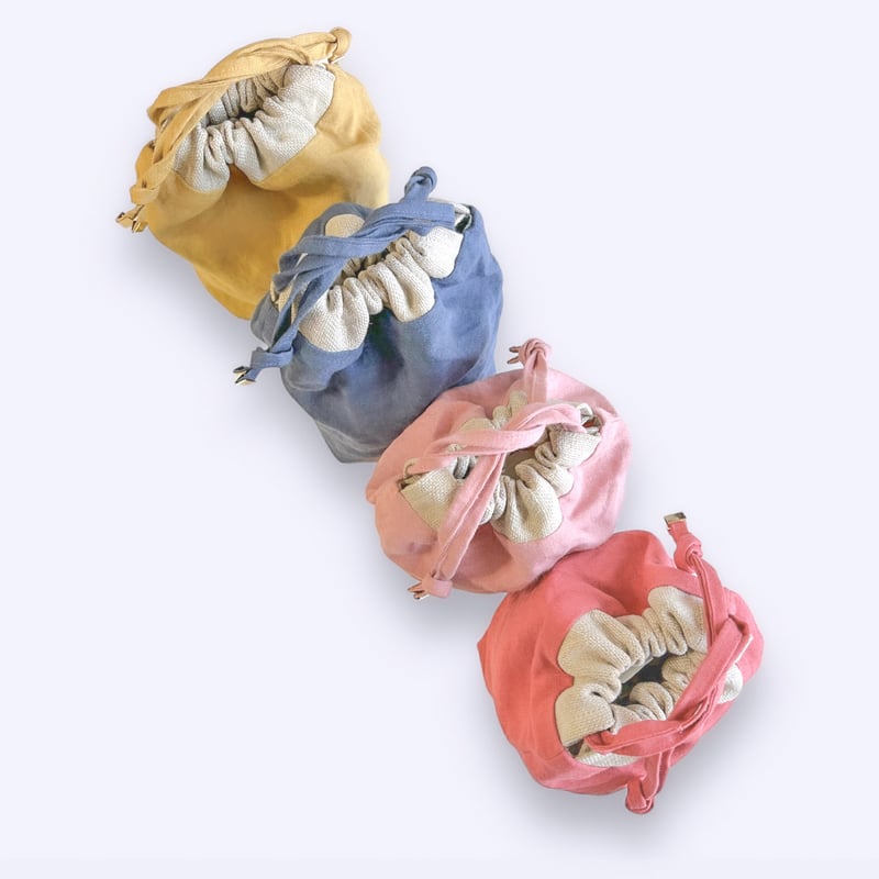 ミンクブラウン巾着ポーチ ミンクブラウン巾着ポーチ