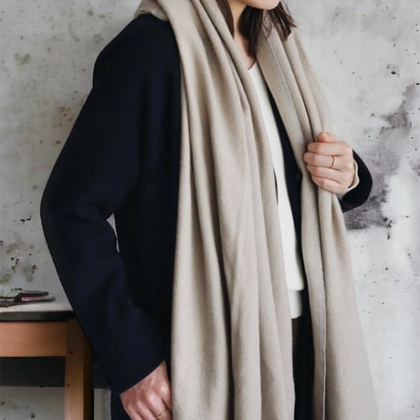 WOOLストール∫ヘリンボーン