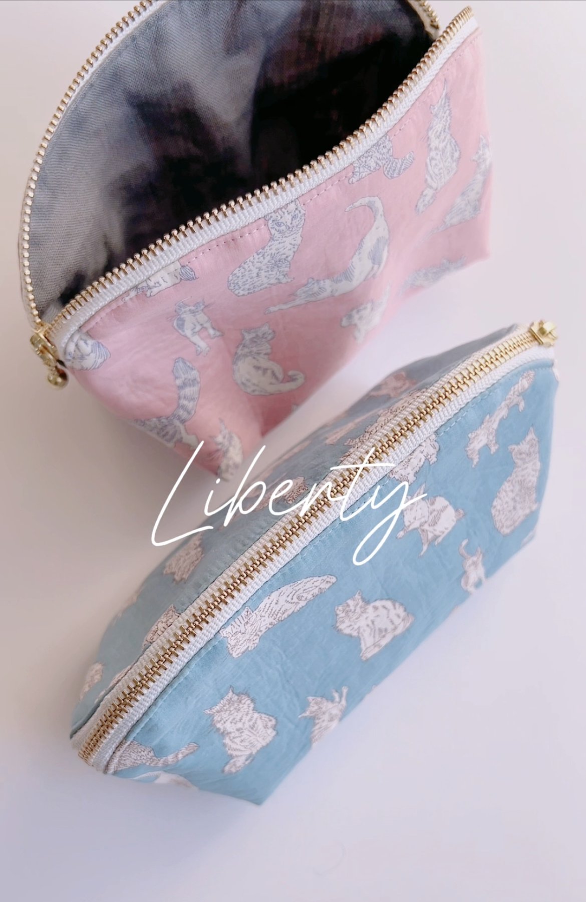 リバティラウンド型ポーチ（猫） | 10_ 