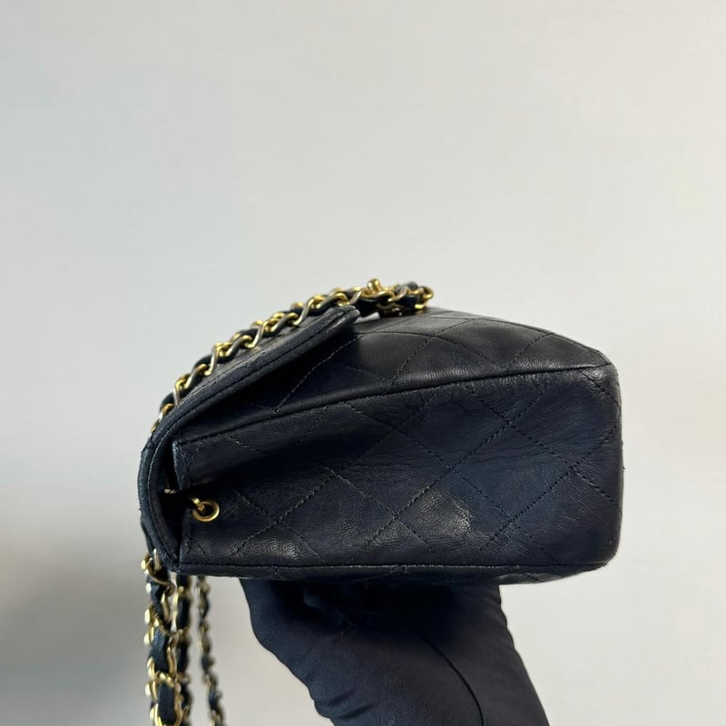 シャネル ミニマトラッセ20 チェーン ショルダーバッグ ブラック
