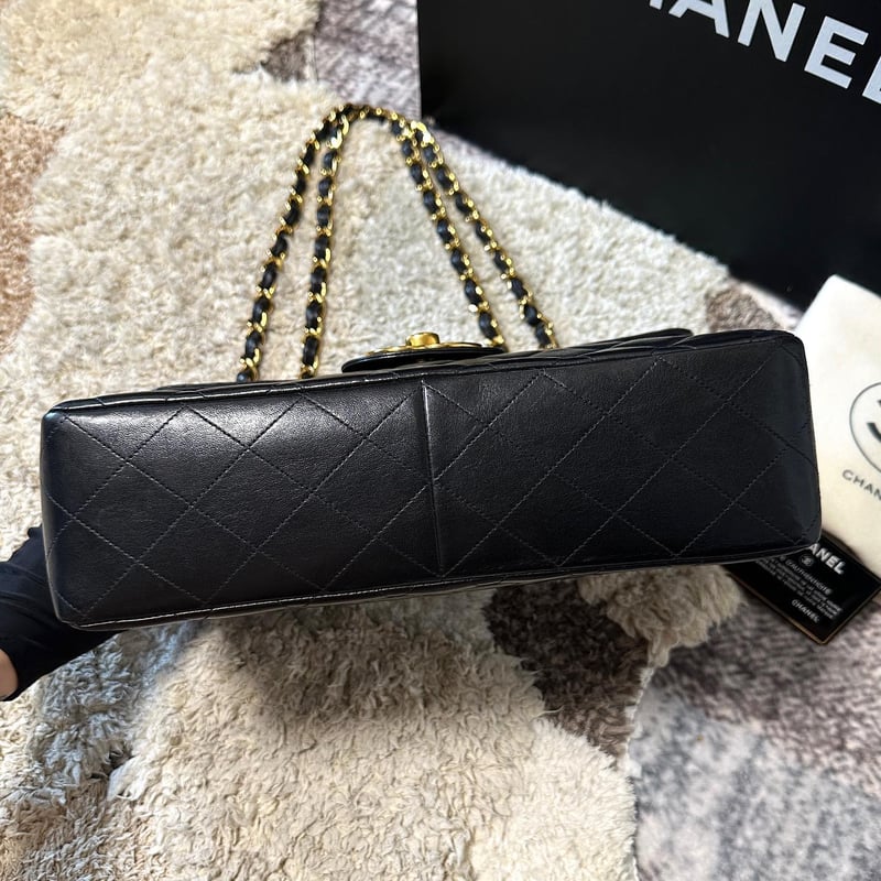 CHANEL デカマトラッセ ショルダーバッグ ヴィンテージ ブラック 黒 バイセル公式】【在庫一掃】 シャネル デカ マトラッセ シングル