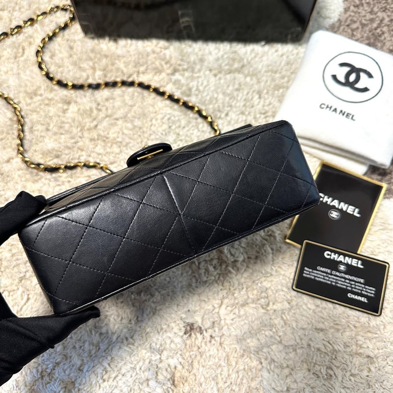 シャネル ミニマトラッセ20 チェーン ショルダーバッグ ブラック