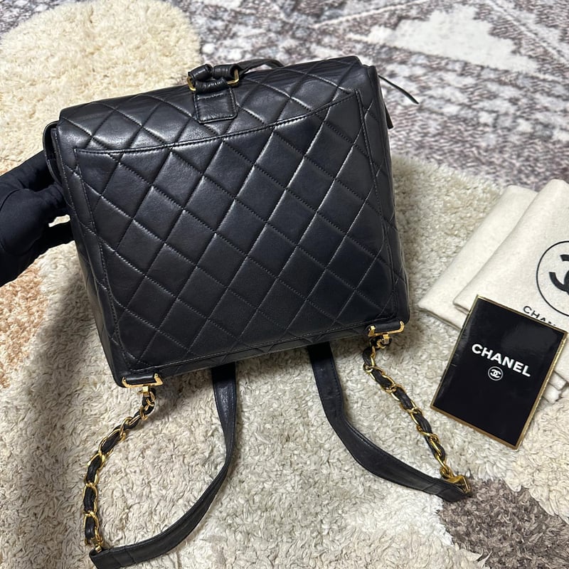 CHANEL シャネル デカココ ターンロック チェーンリュック マトラッセ 黒 シャネル マトラッセ デカココ ターンロック チェーン リュック