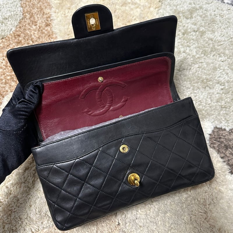 シャネル マトラッセ25 Wフラップ Wチェーン ショルダーバッグ