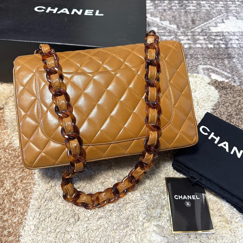 シャネル べっ甲 デカマトラッセ30 チェーン ショルダーバッグ