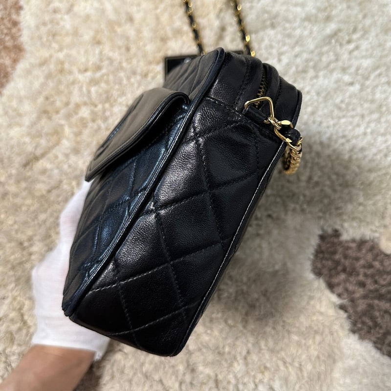 シャネル デカココ マトラッセ フリンジ カメラ チェーン ショルダー  