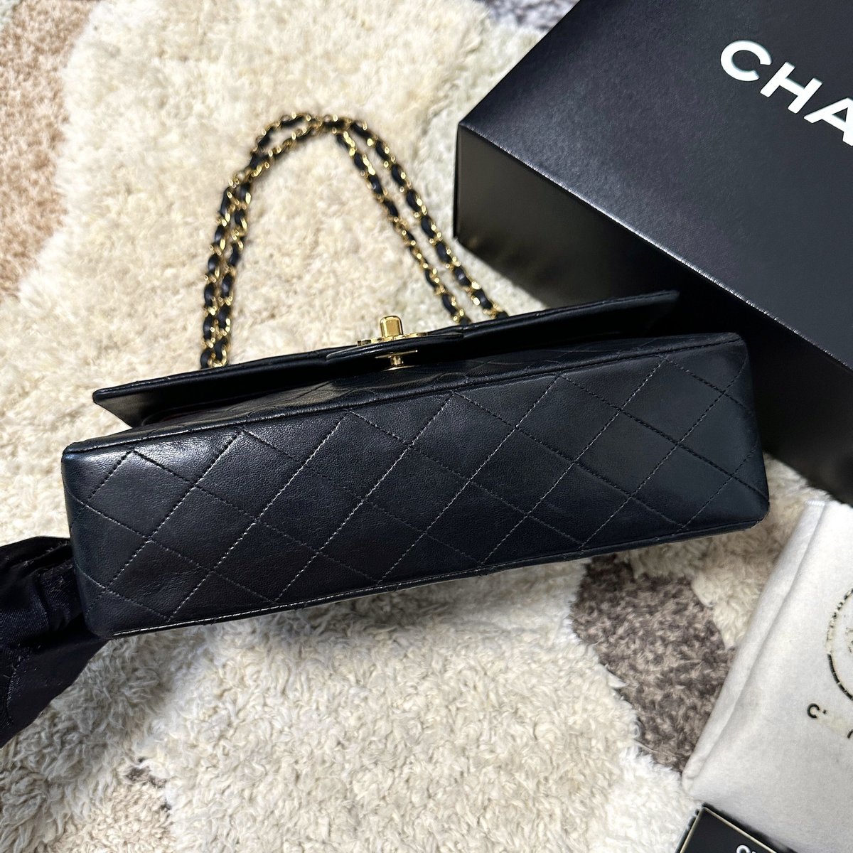 シャネル マトラッセ25 Wフラップ Wチェーン ショルダーバッグ