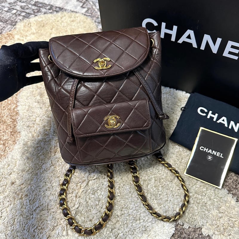 シャネル マトラッセ Wマーク チェーン リュックサック バックパック