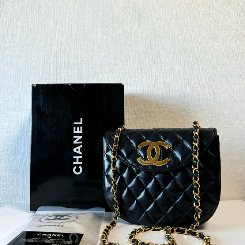 CHANEL マトラッセ チェーンショルダーバッグ デカココ ブラック