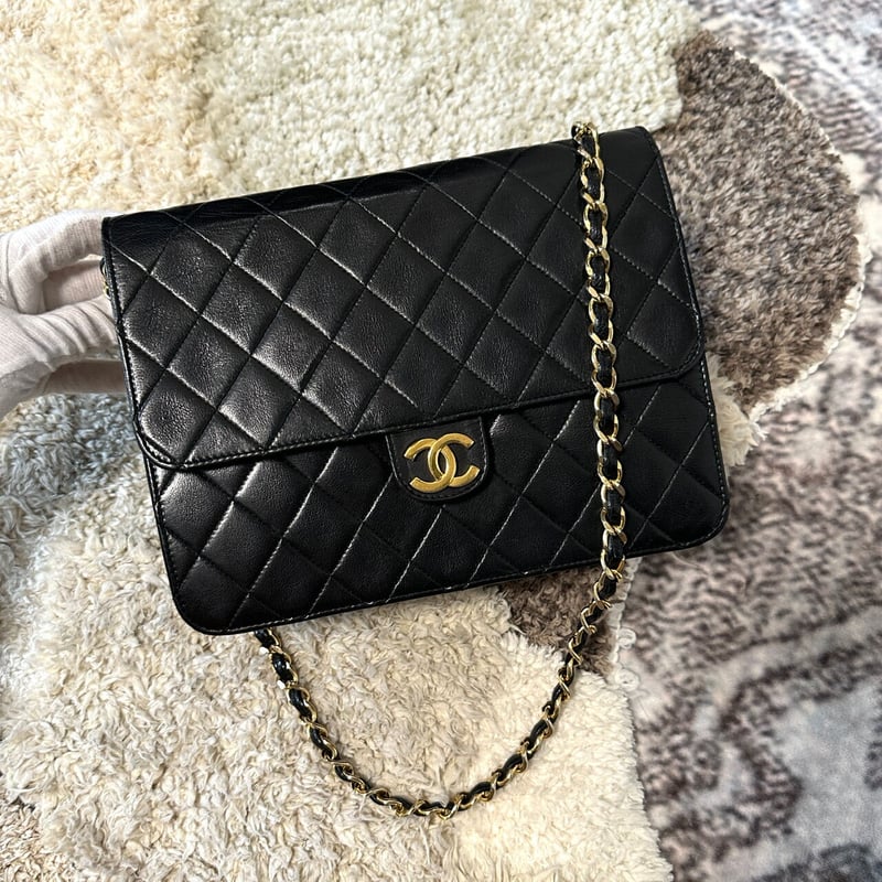 シャネル マトラッセ チェーン ショルダーバッグ ブラック