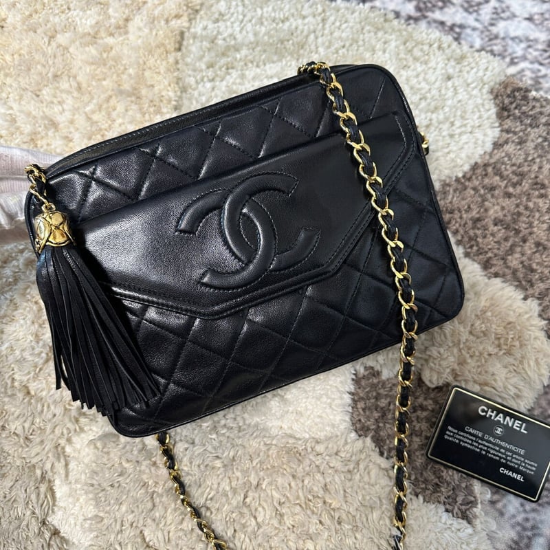 シャネル デカココ マトラッセ フリンジ カメラ チェーン ショルダー  