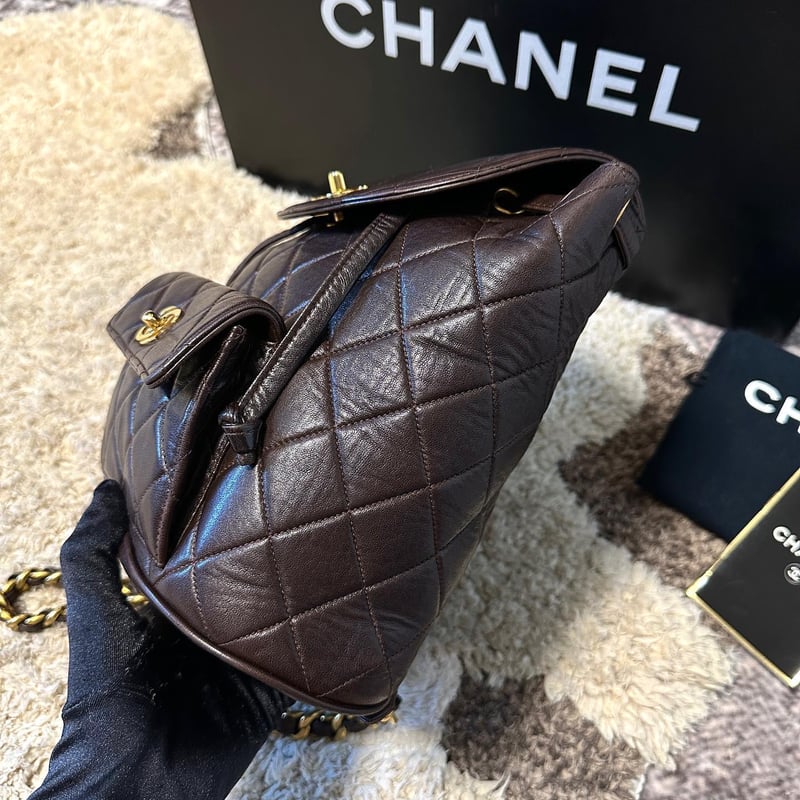 シャネル マトラッセ Wマーク チェーン リュックサック バックパック