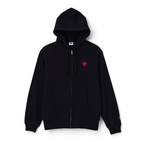 【岩城直弥】ロゴ刺繍ZIPパーカー（BLACK）