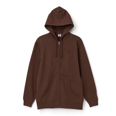 【岩城直弥】ロゴ刺繍ZIPパーカー（BROWN）
