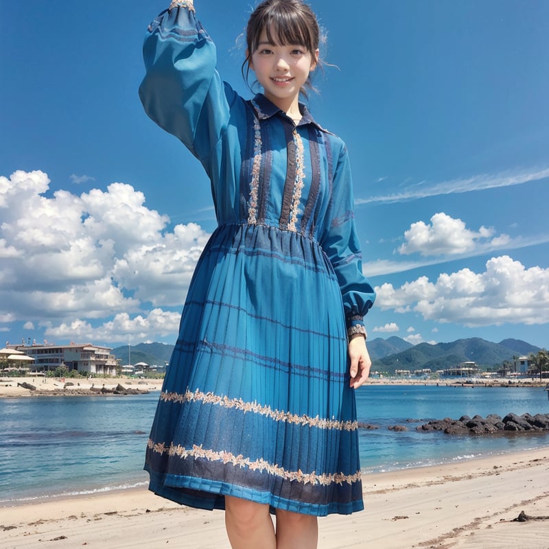 AI古着 昭和レトロワンピース[-Lake of Tranquility-]LoRAデータ