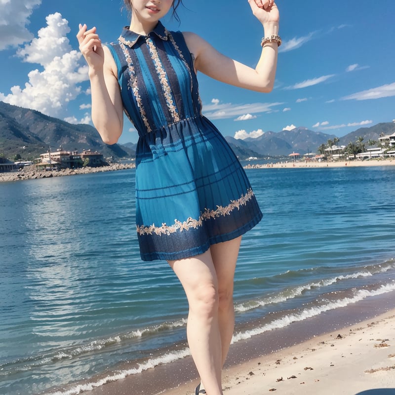 AI古着 昭和レトロワンピース[-Lake of Tranquility-]LoRAデータ/0