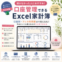 続かなかった人におすすめ 口座管理できるExcel家計簿