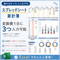 続かなかった人におすすめスプレッドシート家計簿（変動費3行）