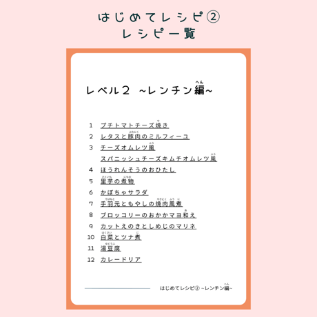 はじめてレシピ ~合冊版~