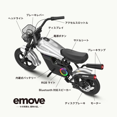 EVEREST XING emove 子供用電動バイク 大人も楽しめるミニバイク