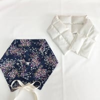 ☆あずきホットパット（ロングひも付き）かすみ草ネイビー