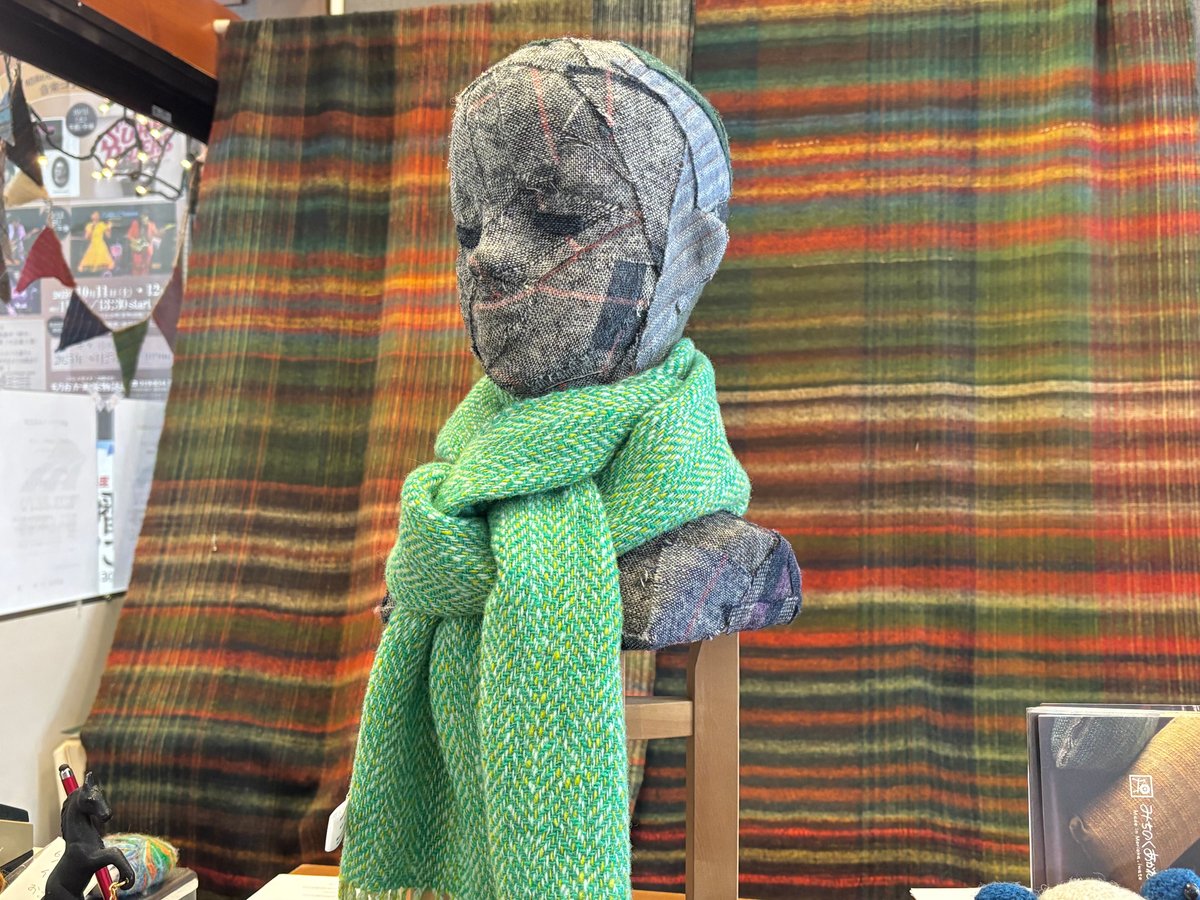 みちのくあかね会 ホームスパン ORIZA 赤 マフラー 毛100% 2025年最新