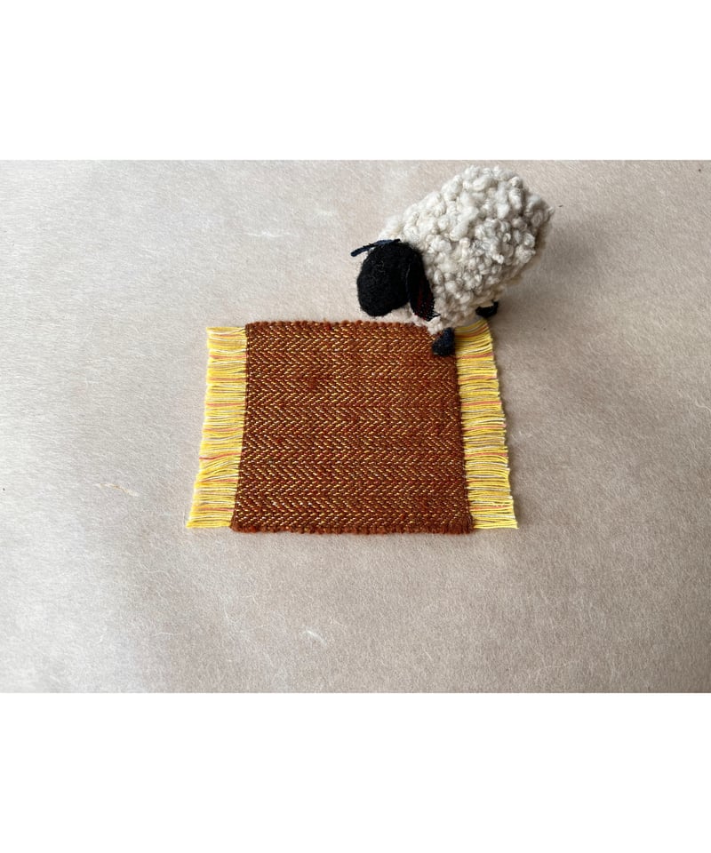 みちのくあかね会】ホームスパン ロングネックウェア 黄色