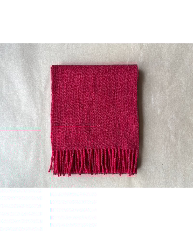 みちのくあかね会　ホームスパン　ORIZA 赤 マフラー 毛100% みちのくあかね会ホームスパンORIZA 赤 マフラー 毛100%