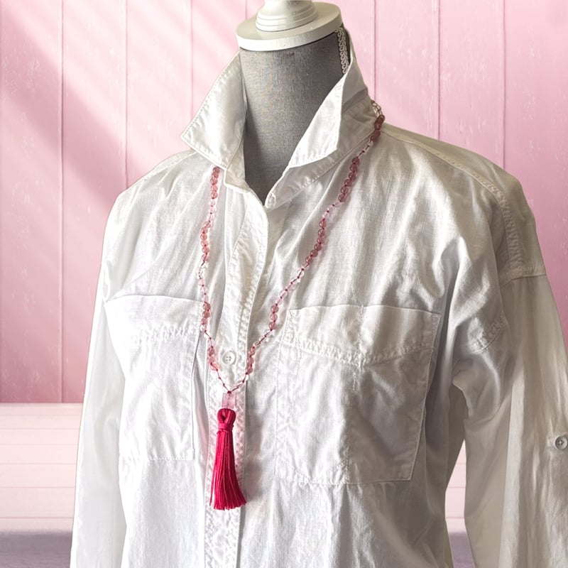 ピンクエピドート・パープルカルセドニー・水晶・フローライト 6㎜玉