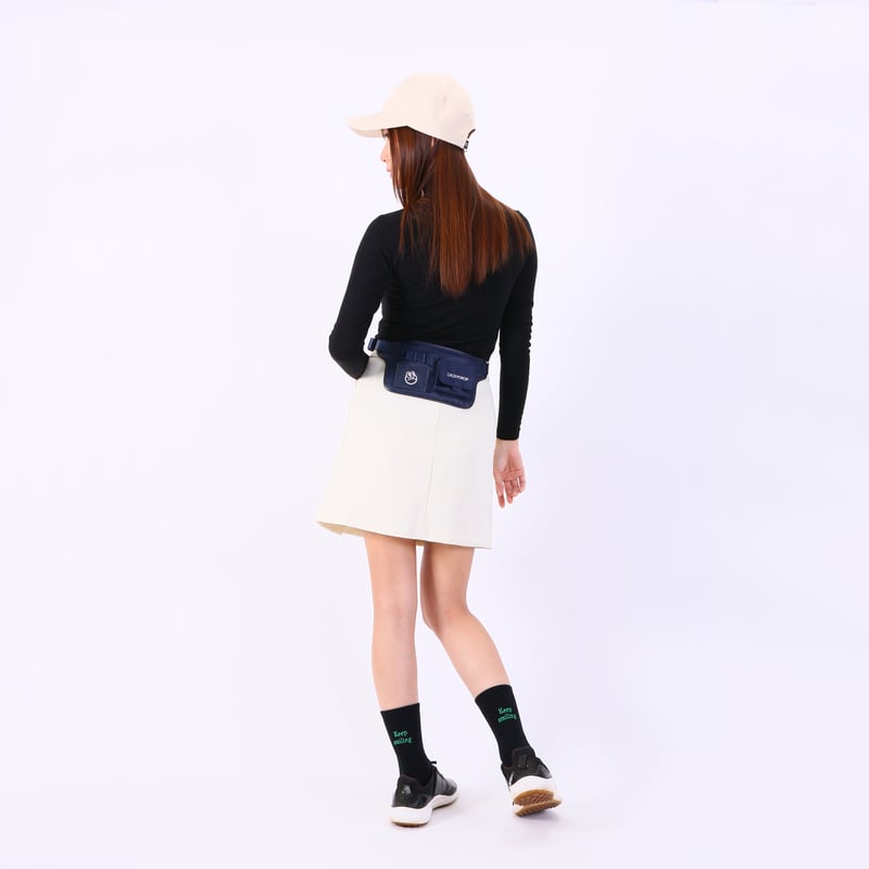 サテンウエストバッグ(ネイビー) | zackanddrop's STORE