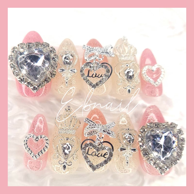 ❥ オーダー ❥ ネイルチップ ジェルネイル サブカル 天使界隈 量産型 現品 地雷系 量産型 サブカル ネイルチップ 現品 天使界隈 ロング