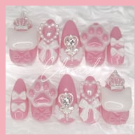 8 【現品】ネイルチップ 量産型 地雷系 サブカル 天使界隈 くま ハート