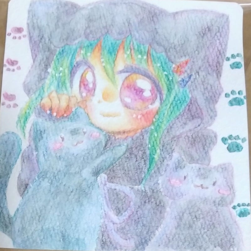 ドローイング原画『G』 | ＊詩とイラストの虹猫＊