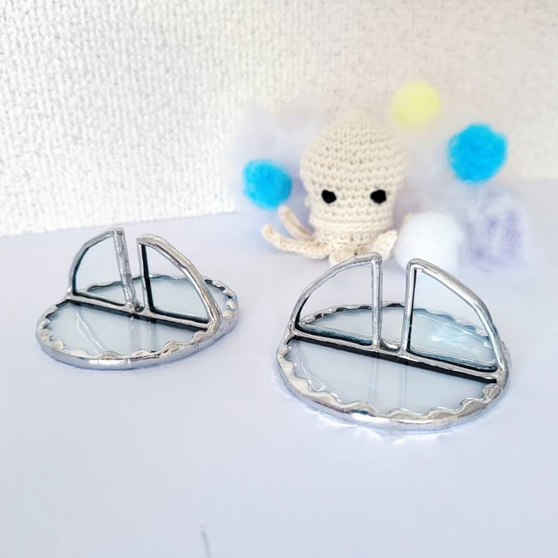 ステンドグラス パネル 立て掛け 「イルカのカップル ☆海の ステンドグラス パネル 立て掛け 「イルカのカップル ☆海の