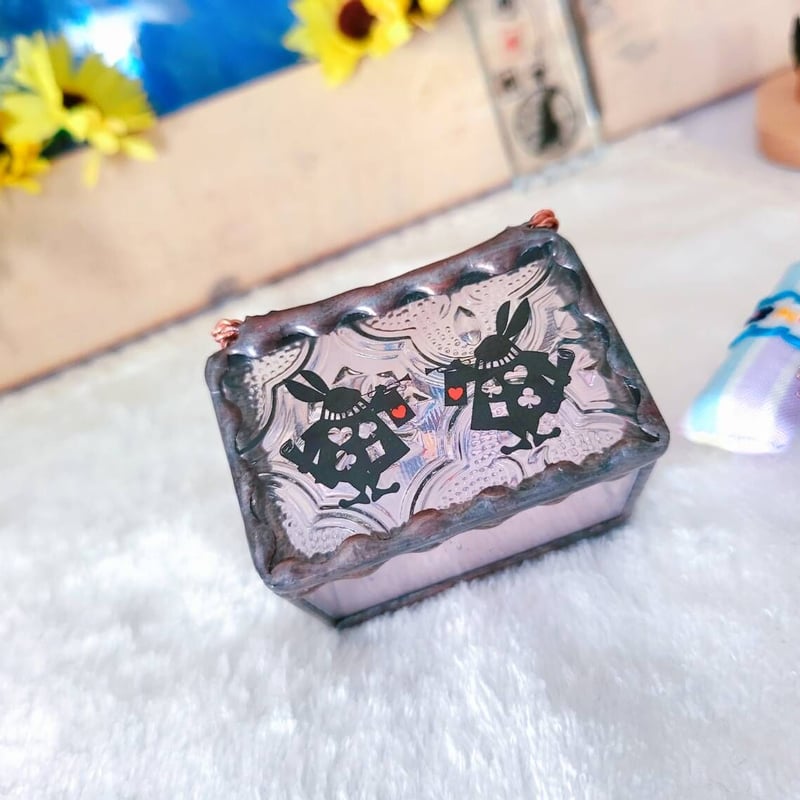 ステンドグラス小物入れ「不思議の国の指輪BOX mini」 | ことぶき家