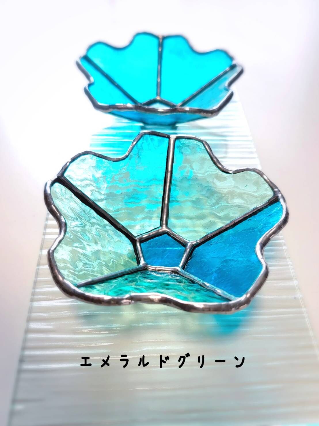 ステンドグラス　ミニバラとプルメリア ステンドグラス ミニバラとプルメリア ステンドグラス ミニバラと